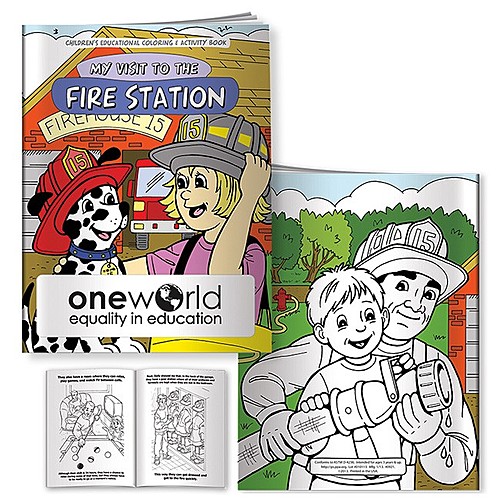 Coloring Book: My Visit To The Fire Station | Custom Printed As Low As
